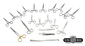 A group of scissors and tools are arranged in a circle.