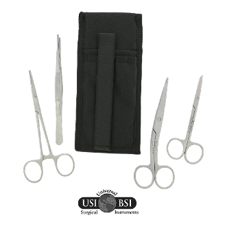 Steel Scissors Kit With Black Cover