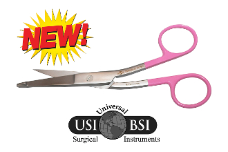 Long Blade Scissors With Pink Handles