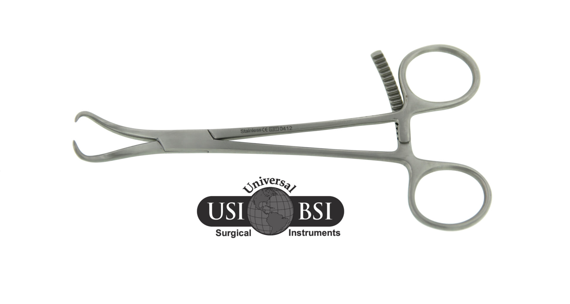 A pair of scissors with the us surgical instruments logo on top.