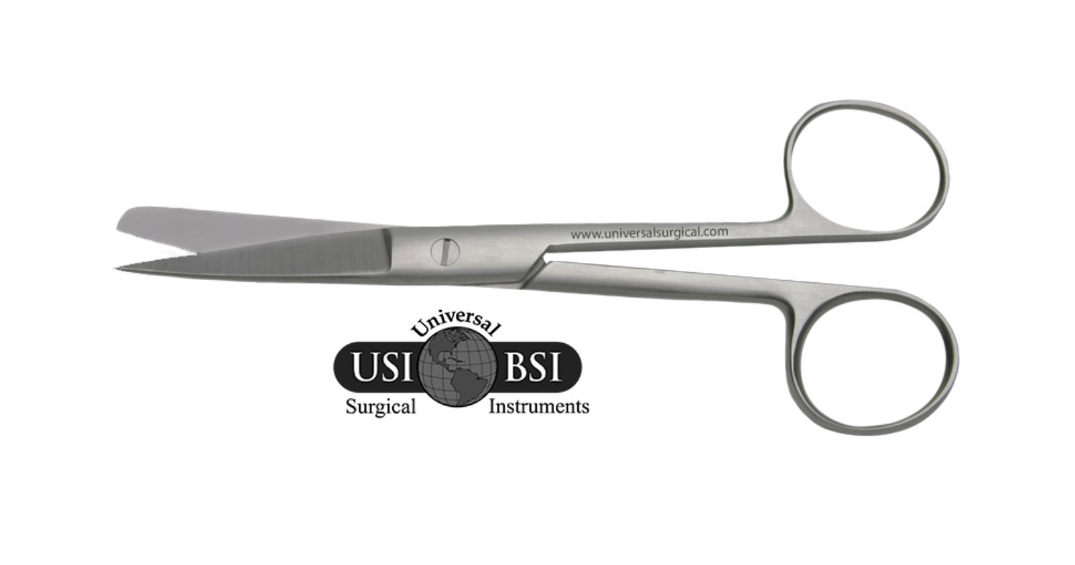A pair of scissors with the logo for surgical instruments.
