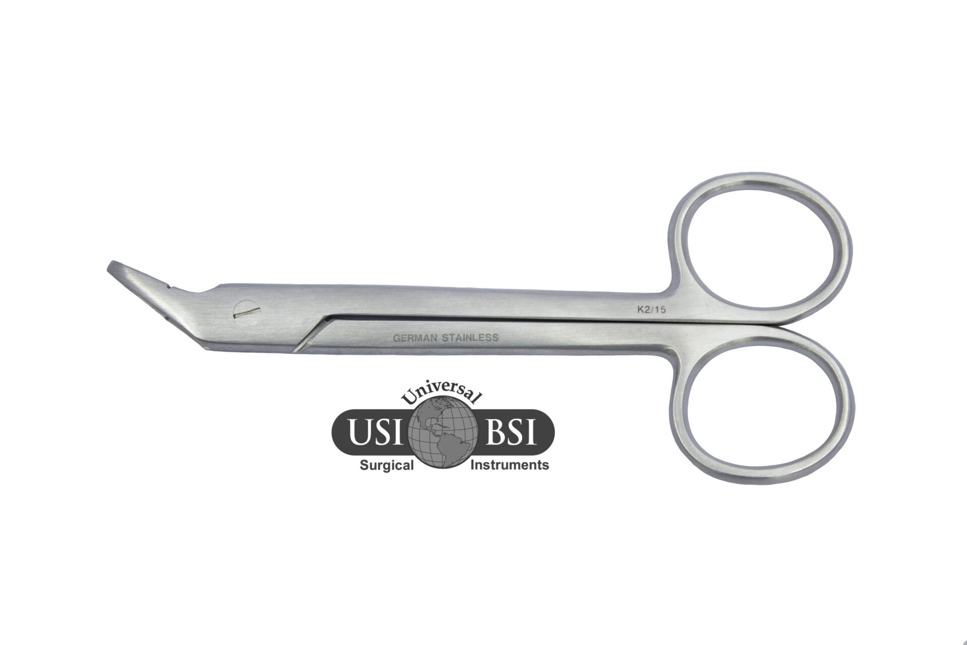 A pair of scissors with the us and bsi logo on them.