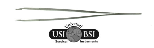 A pair of surgical scissors with the logo for universal surgical instruments.
