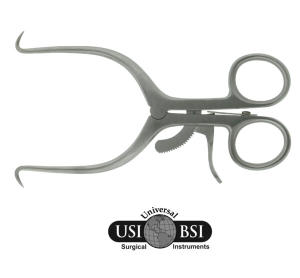 A pair of scissors with a small hook on the end.