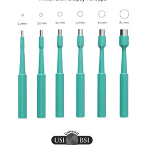 Miltex Biopsy Punches With Mint Green Handle