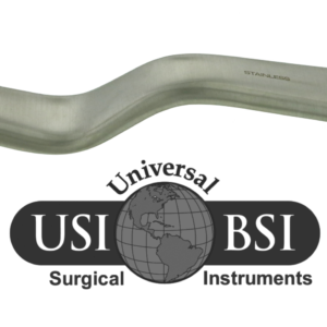 A white pipe is bent to the side.