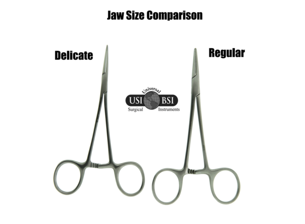 A pair of scissors with different types of handles.