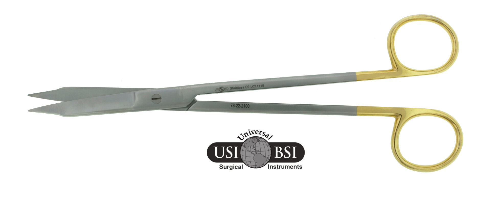 A pair of scissors with a us 1 bsi seal.