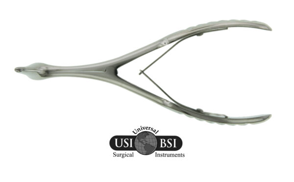 A pair of scissors with the logo for surgical instruments usi and bsi.