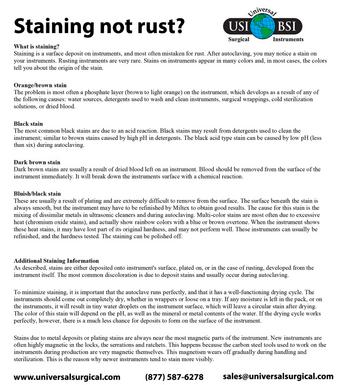 Staining not rust
