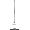 A silver tooth pick with the number 1 0 on it.